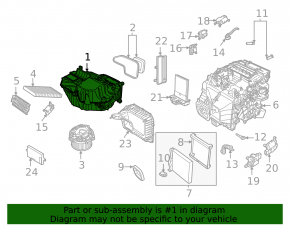 Heater assembly ventilation Volkswagen ID.4 21-23