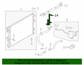Left radiator deflector Nissan Murano 25-26