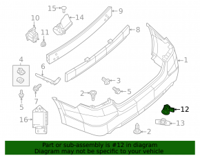 Rear Parking Sensor Nissan Maxima A36 16-18 without Ring