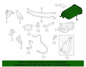 Carbon Canister Absorber Assembly Kia Soul 14-19