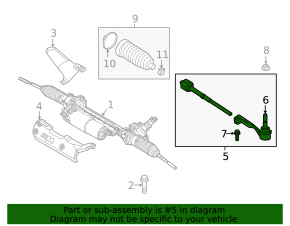 Steering rod with tip right BMW 3 G20 22-25 M3, AWD