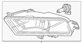 Right fog light for Honda CRV 15-16