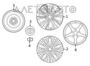 Spare tire space saver Toyota Venza 21- R17 165/80