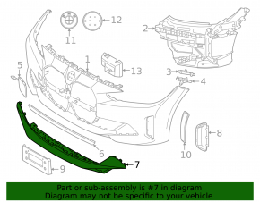 BMW i4 21-25 front bumper lip
