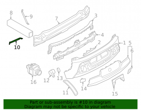 Rear Bumper Reinforcement Fangus Strut Lower Right BMW i3 14-20