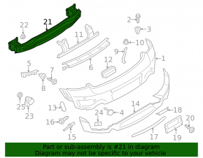 Rear Bumper Reinforcement Mini Cooper Countryman R60 10-16
