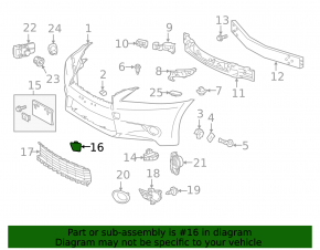 Lexus GS350 GS450h 13-15 Front Bumper Tow Hook Cap