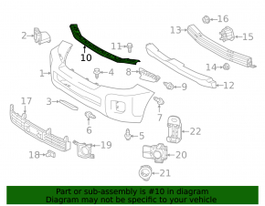 Upper front bumper bracket for Toyota Land Cruiser 13-15