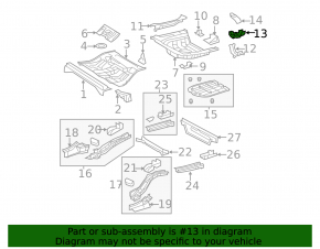 Bracket for jack Toyota Camry v40