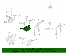 Left engine mount for VW Jetta 22-24 1.5T manual transmission