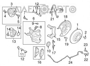 Brake Disc Cover Rear Right VW Tiguan 18-24