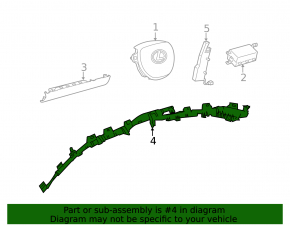 Right side curtain airbag for Lexus IS 14-16 that deployed