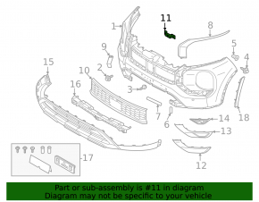 Mitsubishi Outlander 22-25 front camera bracket in grille