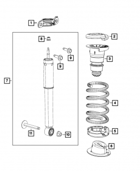Shock absorber support rear left Chrysler Pacifica 17-