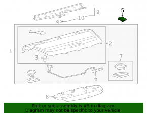 Lexus ES300h ES350 13-18 black rear shelf trim, under the belt