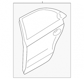 Door bare rear left Hyundai Sonata 11-15 hybrid black AA