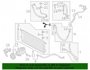 Wiring for air conditioner radiator sensor Audi Q5 80A 18-24