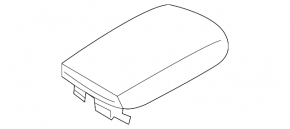 Central console armrest and cup holders Hyundai Elantra AD 19-20 black with gray armrest