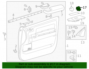Front right window lift control Toyota Rav4 13-18 black