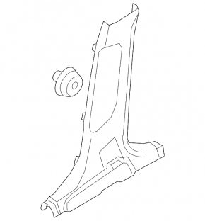 Kia Sportage 23-26 HEV lower right center pillar trim, black