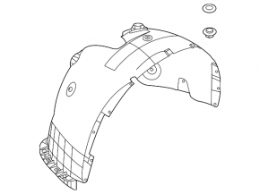 Front right fender liner for Hyundai Palisade 20-22