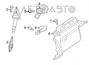 Block ECU engine computer Toyota Prius V 12-14