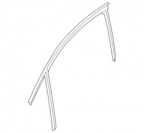 Front right glass seal Audi A4 B8 08-16