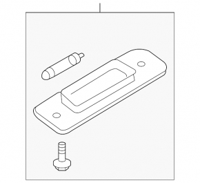 Trunk lid number plate light right Audi A4 B8 08-12 prerest sedan