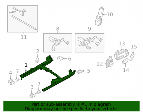 A3 8V 15-20 passenger seat longitudinal adjustment motor with bracket without slides
