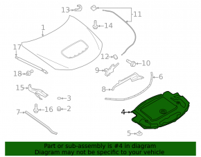 Subaru Impreza WRX GH 08-14 Hood Insulation