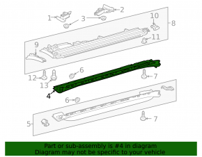 Right threshold Porsche Cayenne 958 11-14 simple