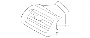 Left front air vent deflector for Kia Sorento 16-20, silver trim