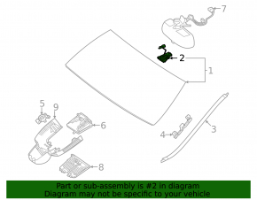 Mercedes W167 GLE 350 450 20-23 windshield camera heating for 2 cameras, broken mount