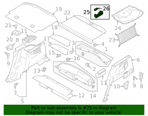 Left arch trim lamp Ford C-max MK2 13-18