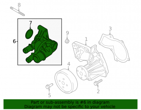 Thermostat housing Ford Escape MK3 17-19 1.5T