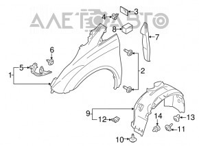 Front right mudguard Ford Transit Connect MK2 13- FPS