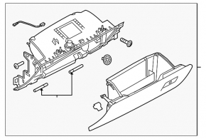 Land Rover Range Rover Velar 18-23 glove compartment, black