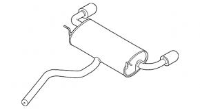 Lincoln Corsair 20-26 AWD 2.0 2.3 Rear Muffler with Barrel