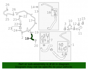 Left cooling pipe Audi A3 8V 15-20 2.0T