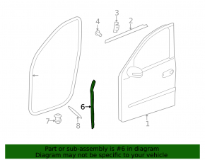 Front left door seal Mercedes W164 ML front