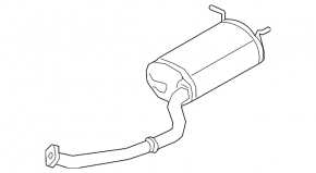Muffler rear part with barrel Honda HR-V 16-22