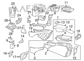 Mercedes W211 central console black, bare