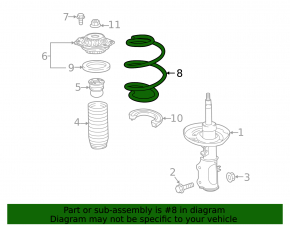 Front left spring Chevrolet Malibu 16- 1.5T
