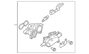 Cooling system flange for Kia Niro 17-22 HEV, PHEV