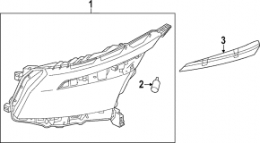 Right front headlight for Nissan Pathfinder 22-25