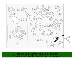 Actuator motor heater drive ventilation Nissan Sentra 13-19