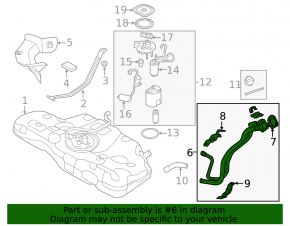 Fuel filler neck Hyundai Elantra UD 11-13