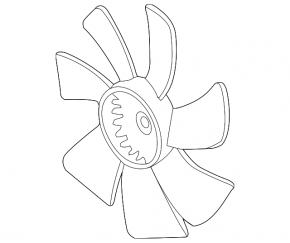 Right cooling fan impeller for Honda Accord 13-17 3.5