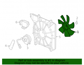 Cooling Fan Impeller Right Honda Accord 13-17 3.5