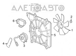 Right cooling fan impeller for Honda Accord 13-17 3.5